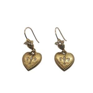Vintage Y2K Juicy Couture Fleur-de-lis Gold Earrings